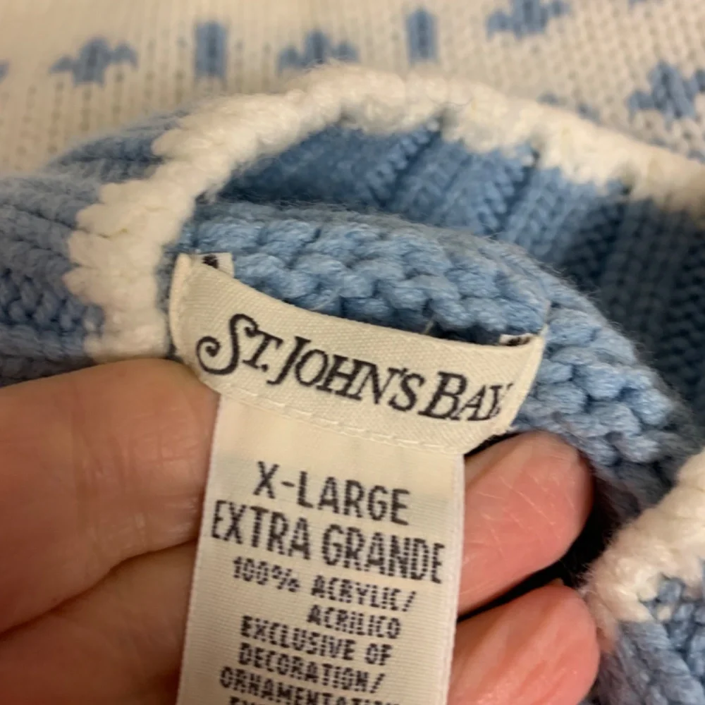 Turtleneck Sweater Snowflake Sequins Winter Grandma Mature Modest Women’s SZ XL - Picture 5 of 10